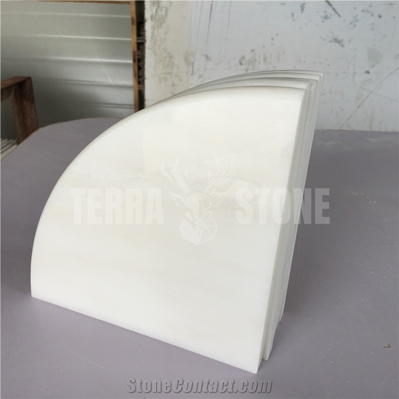 Natural White Onyx Stone Corner Shelf Polished