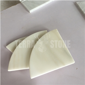 Oriental White Marble Bathroom Corner Shelf Soap Diish