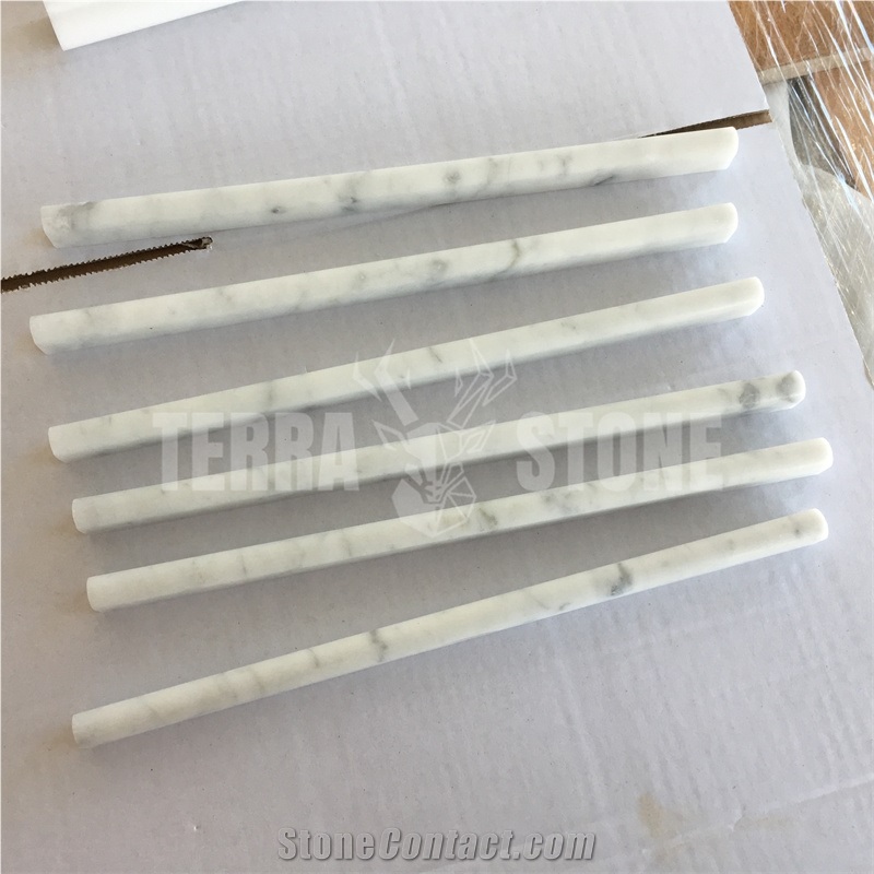 Pencil Liner Marble Border Moulding Carrara White