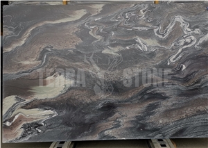 Violet Butterfly Marble Luxury Purple Landscape Marble Slab &Floor Tiles For Sale