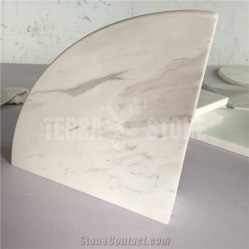 Volakas White Marble Shower Corner Shelf