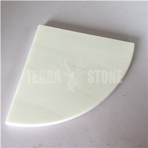 White Marble Soap Dish Corner Shelf For Bathroom