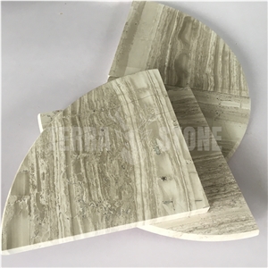 White Wooden Marble Corner Shelf For Bathroom Accessories