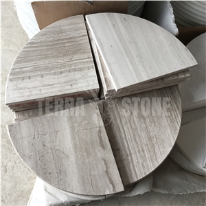White Wooden Marble Shower Corner Shelves