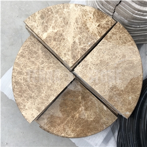 Wholesale Natual Stone Brown Marble Corner Shelf
