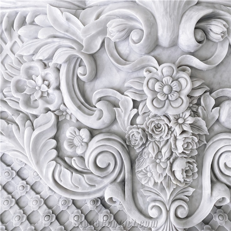 Carrara Marble Fireplace Mantel