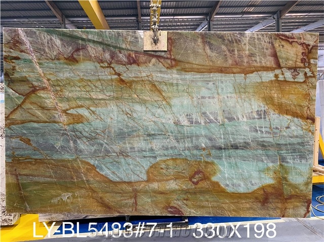 18MM Polished Royal Jade Marble Brown Green Wall