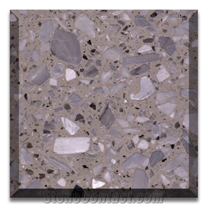 Concrete Grey Terrazzo Cement Floor Commercial Solid Surface
