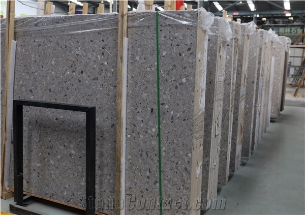 Concrete Grey Terrazzo Cement Floor Commercial Solid Surface