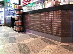 Grey Terrazzo Pattern Terrazzo Waterjet Public Flooring
