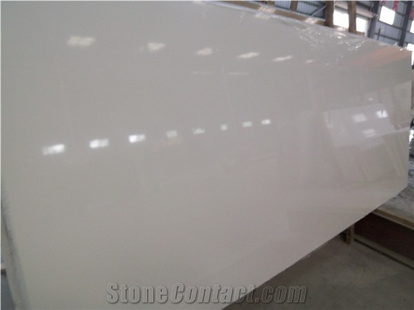 Super Pure White Quartz Artificial Marble Engineer Stone
