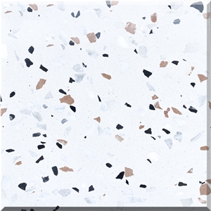 Terrazzo Pattern Design Texture Vector Background Black Red