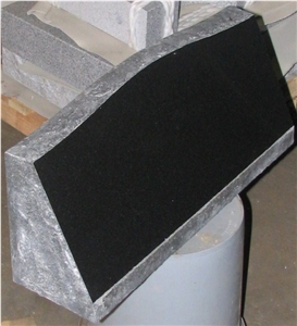 Absolute Shanxi Black Granite Slant Headstone Gravestone