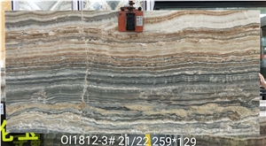 Grey Onyx Slab-Dark Color A Grade