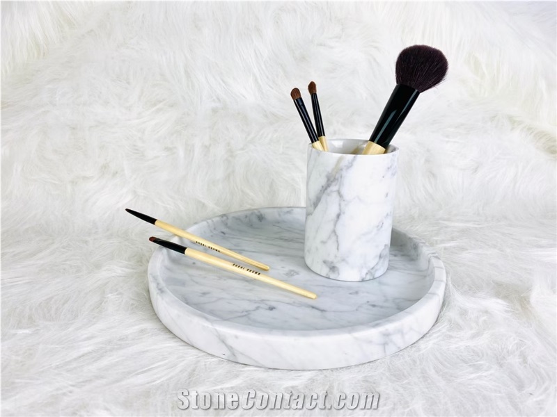 High End Hotel Marble Bathroom Accessories Set Soap Dish