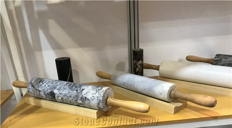 White Marble Grey Stone Dough Marble Noodle Rolling Pin