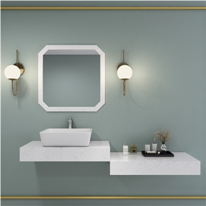 Artificial Marble Engineered Stone Bathroom Vanity Top
