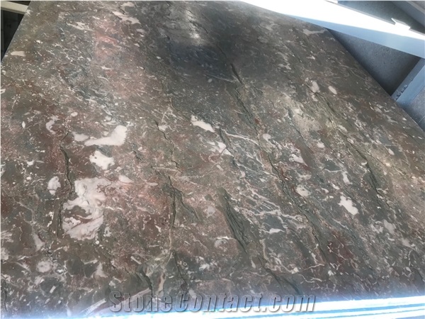 Brown/Green Marble Vasailles Polished/Leathered Slabs