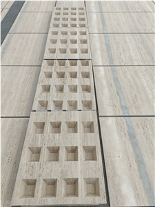 Italian Beige Wooden Travertino Panels & Decors