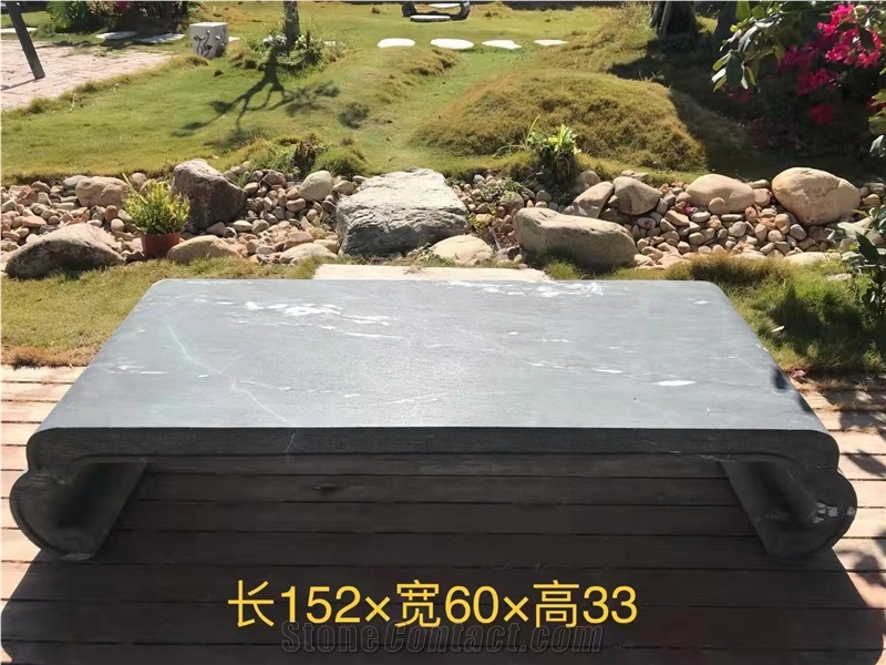 China Kowloon Jade Marble Garden Table Bench