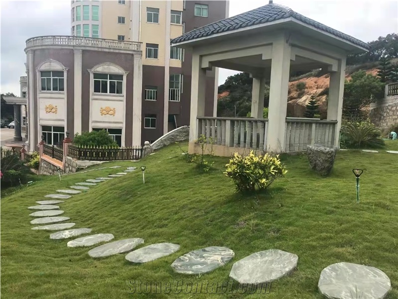 China Kowloon Jade Marble Irregular Flagstone Walkway Stepping Pavers