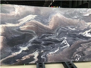 Italy Rosso Luana Marble Purple Slab Floor Tile