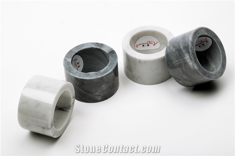Napkin Ring White Marble For Hotel Decorative