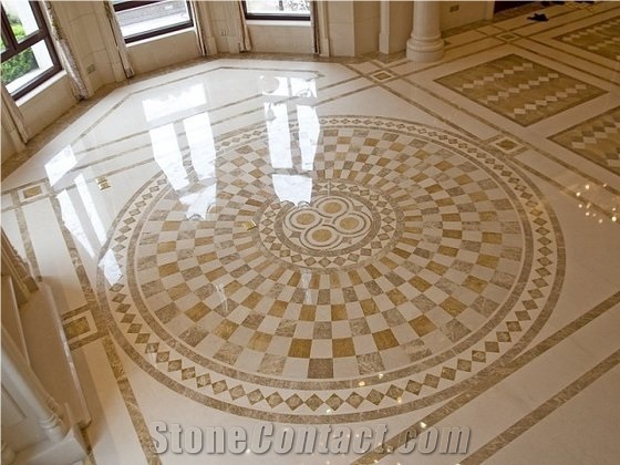 Natural Marble Waterjet Medallion For Church