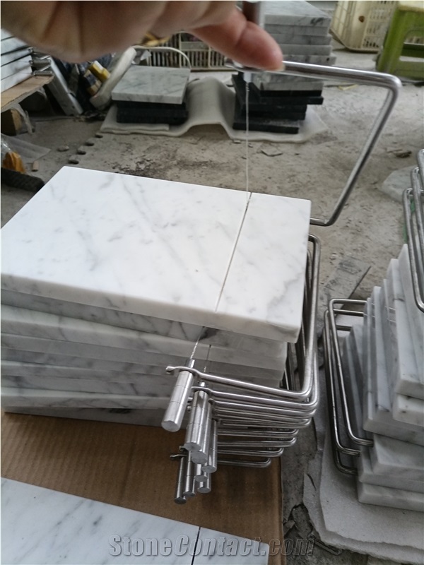 Natural White Marble Kitchen Stone Serving Plate For Restaurant