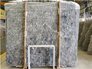 Overload Flower Marble Grey Wave Slab Wall Tile