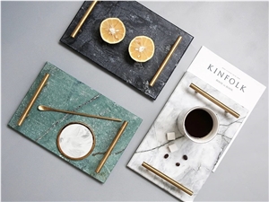 Polished Marble Fruit Food Plate Home Decoration Trays