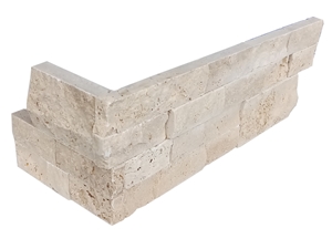 Ledger Corner Ivory Travertine