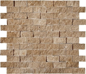 Splitface Noce Travertine Wall Cladding Panels,Ledge Stone Wall Panels