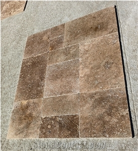 Walnut Travertine French Pattern Tiles
