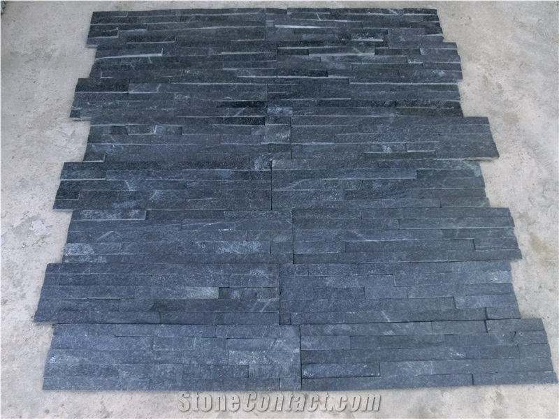 Black Stacker Stone Ledge Panel Culture Stone Veneer