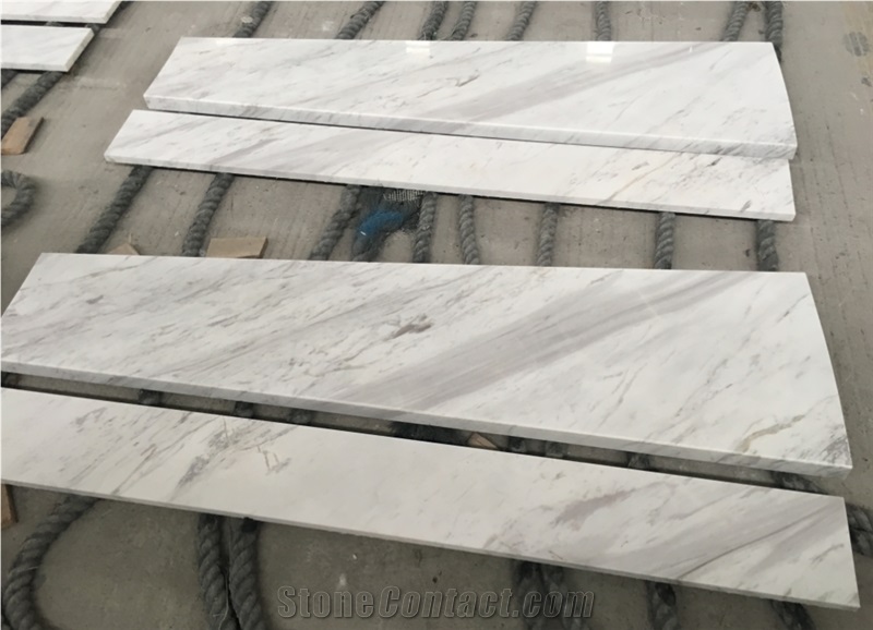 Volakas Greece White Marble Stairs,Treads,Staircase
