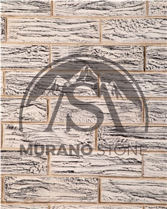 Mahogany Black&White Flat Stone Veneer