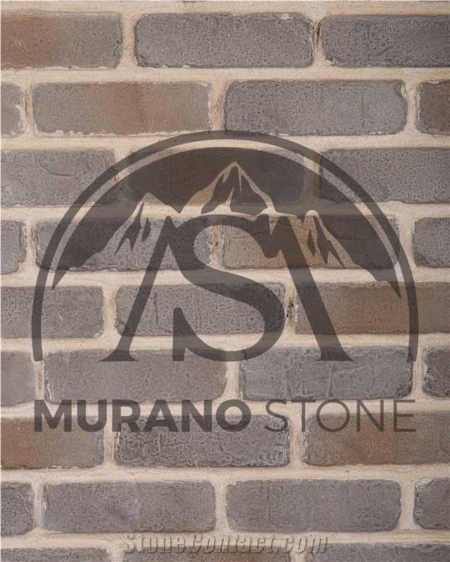 Murano Bricks Rustic Gray Flat Stone Veneer