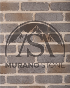Murano Bricks Rustic Gray Flat Stone Veneer
