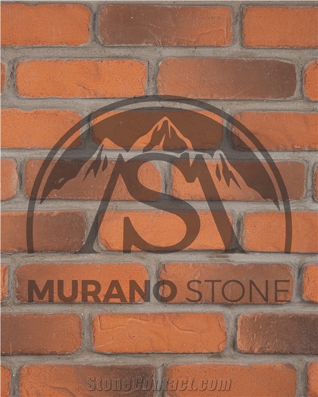Murano Bricks Rustic Tracotta Flat Stone Veneer