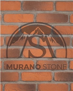 Murano Bricks Rustic Tracotta Flat Stone Veneer