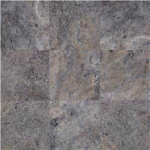 Silver Travertine Tiles, Slabs