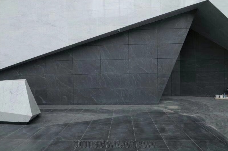 Jet Black Granite Tiles, Slabs
