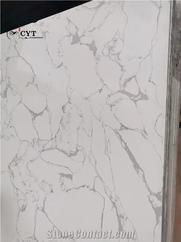 Artificial Calacatta Engineered Stone Slab For Wall