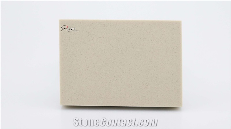 Beige Artificial Marble Commercial Kitchen Counters Tops
