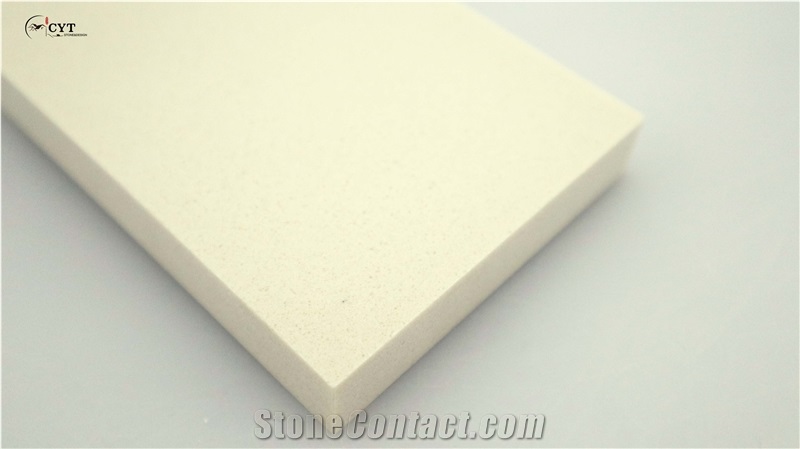 Beige Artificial Marble Commercial Kitchen Counters Tops