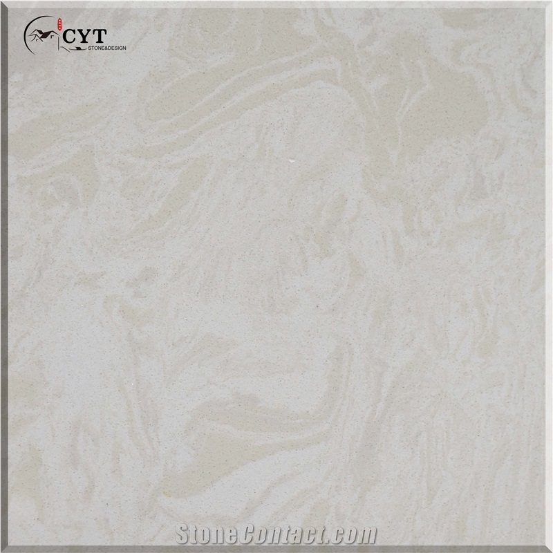 Oman Beige Engineered Marble Stone Slab For Wall And Floor