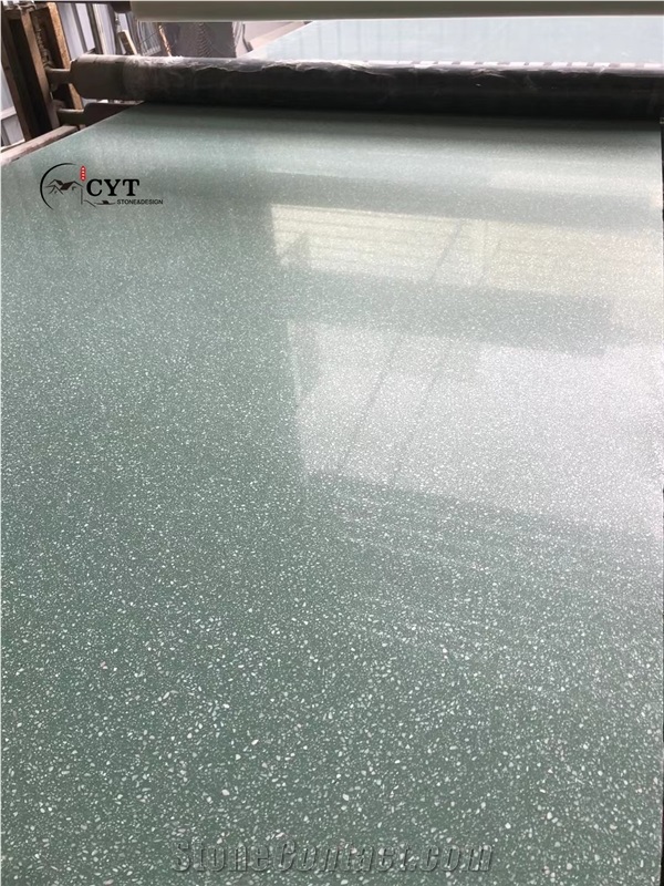 Pink Green Cement Terrazzo Slab For Wall And Floor Tile