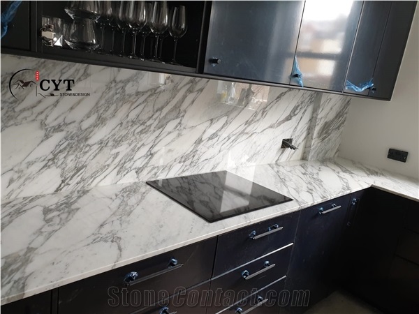 Marble French Pattern Slab Marble Kitchen Wall Tile