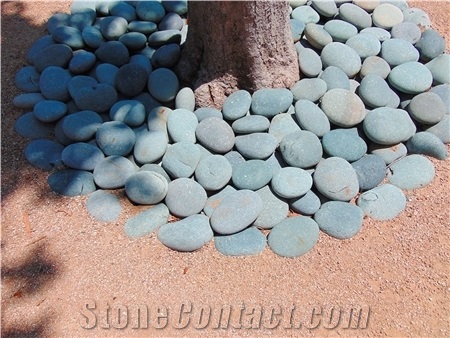 Black Mexican Beach Pebbles 5"- 8"